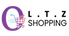 Logo of L.T.Z Shopping with a purple letter 'O' and a shopping cart icon on a white background.